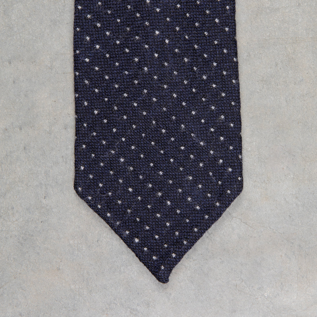 Finamore Anversa Tie Untipped Jacquard Polka Dot Navy