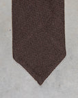 Finamore Anversa Tie Untipped Loose Weave Brown