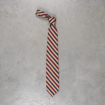 Finamore Anversa Tie Untipped Linen Silk Stripe