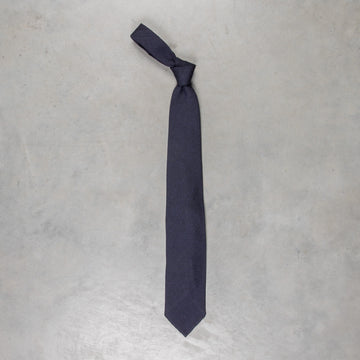 Finamore Anversa Tie Untipped Loose Weave Navy