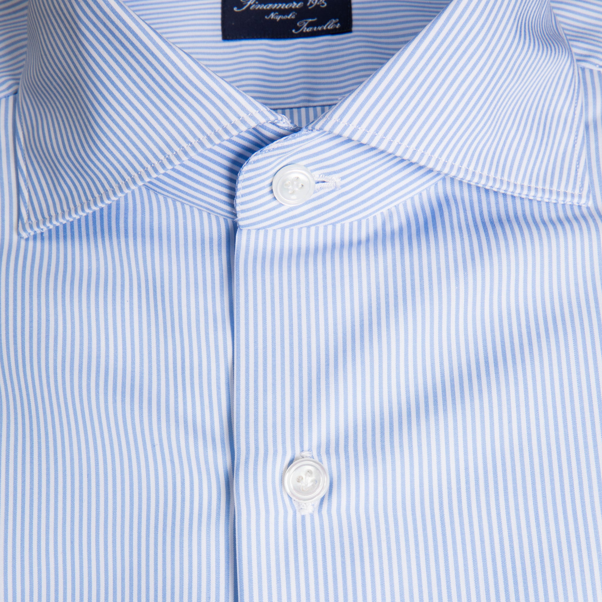 Finamore 'Traveller' shirt Napoli fit Collar Eduardo Alumo light