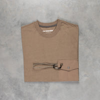 And Wander Heavy Cotton Pocket LS T-Shirt D. Beige