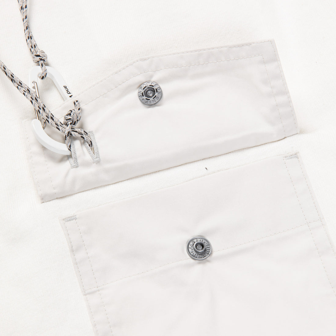 And Wander Heavy Cotton Pocket LS T-Shirt White