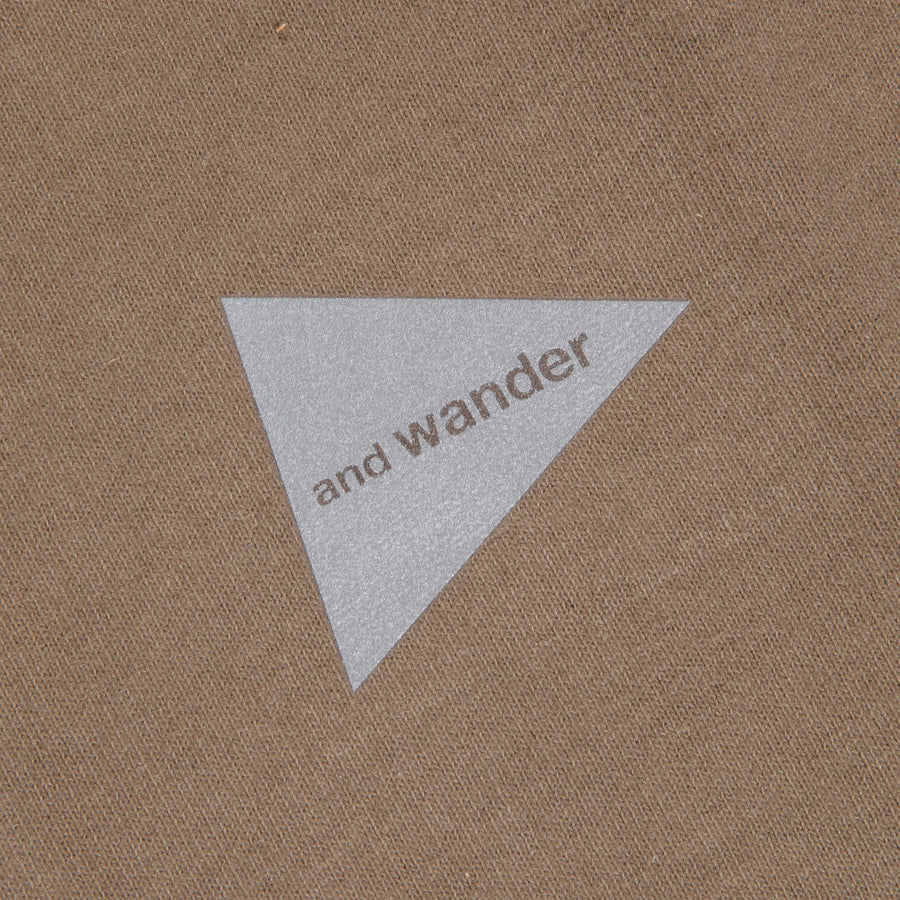 And Wander Heavy Cotton Pocket LS T-Shirt D. Beige