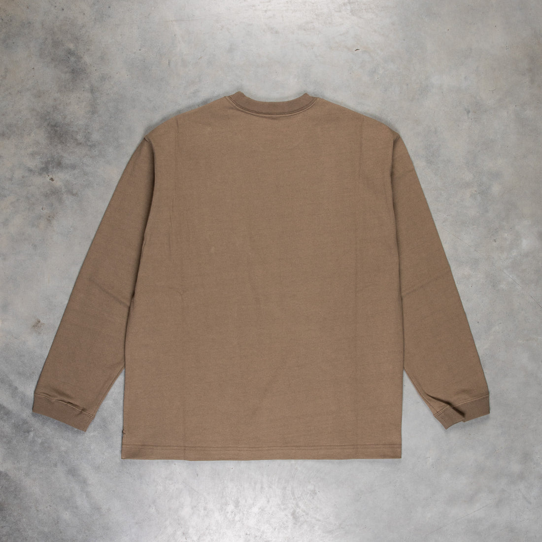 And Wander Heavy Cotton Pocket LS T-Shirt D. Beige