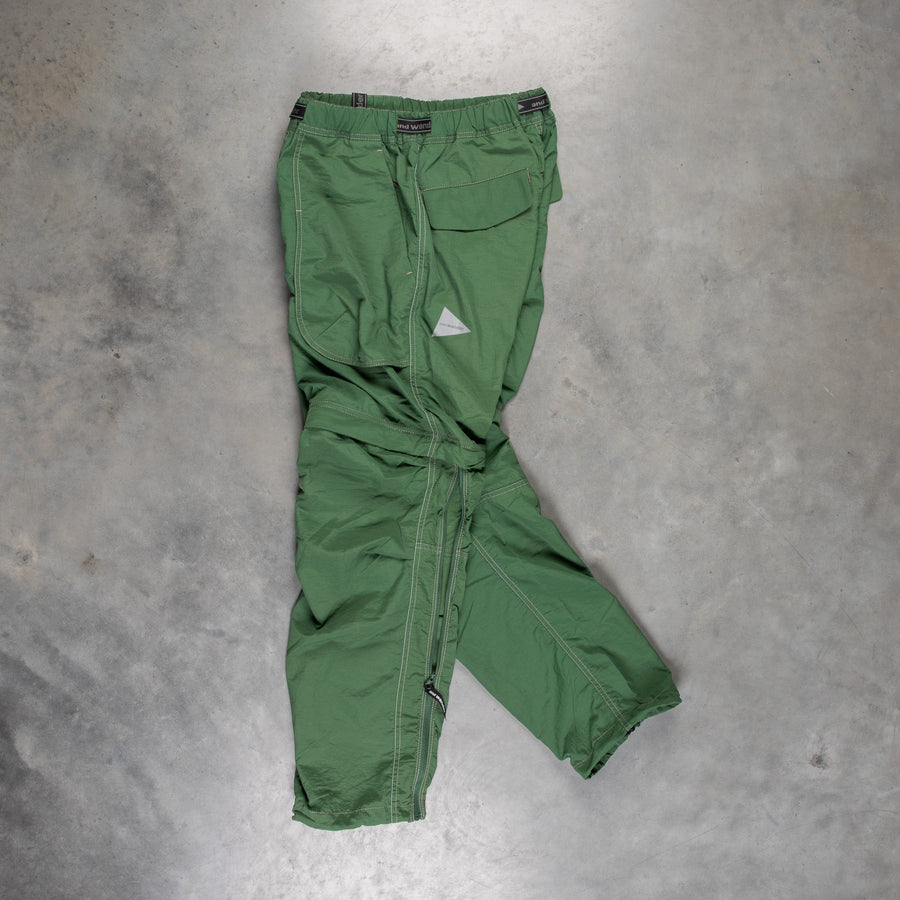 And Wander NY Taffeta 2-Way Pants D. Green