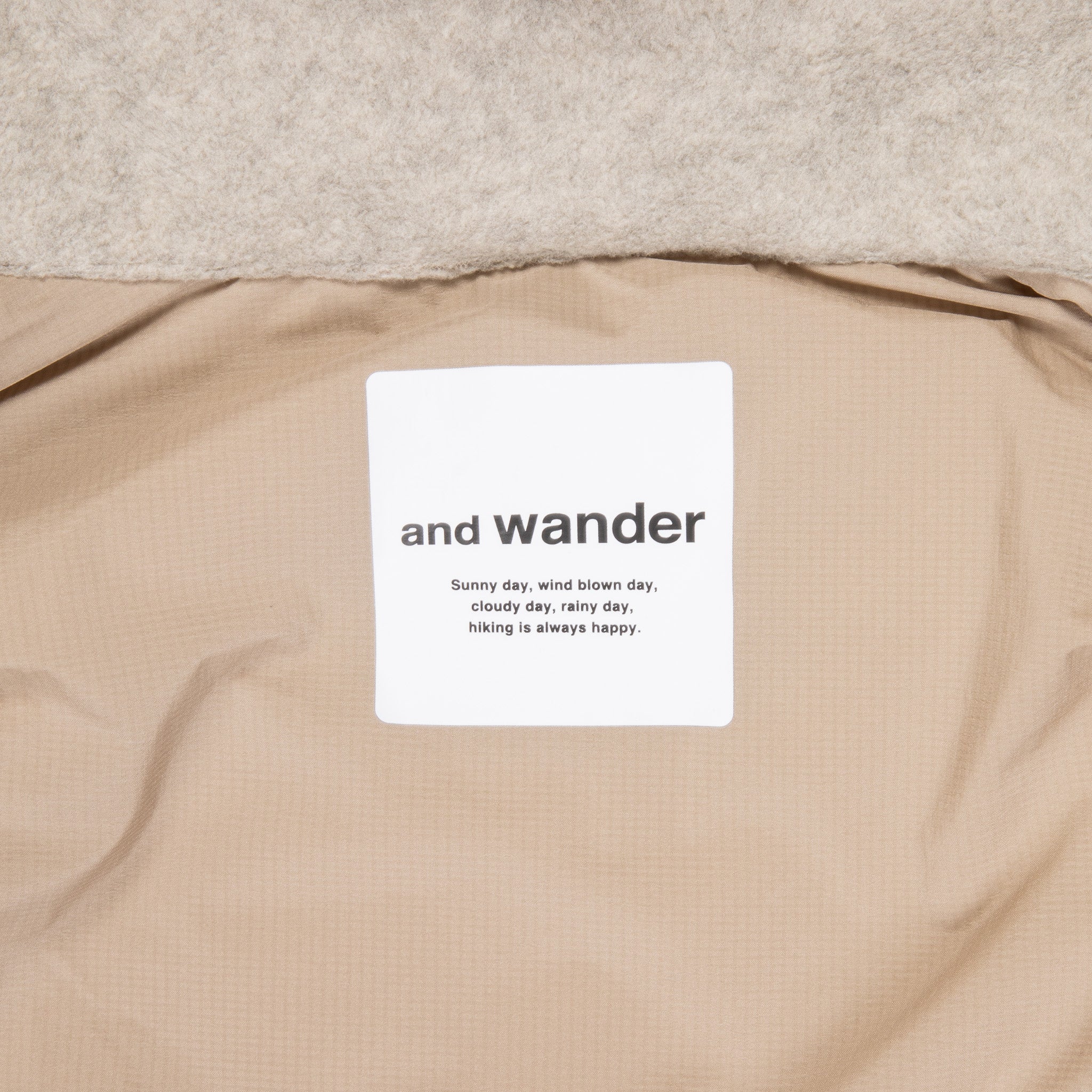 And Wander Top Fleece Jacket L.Beige