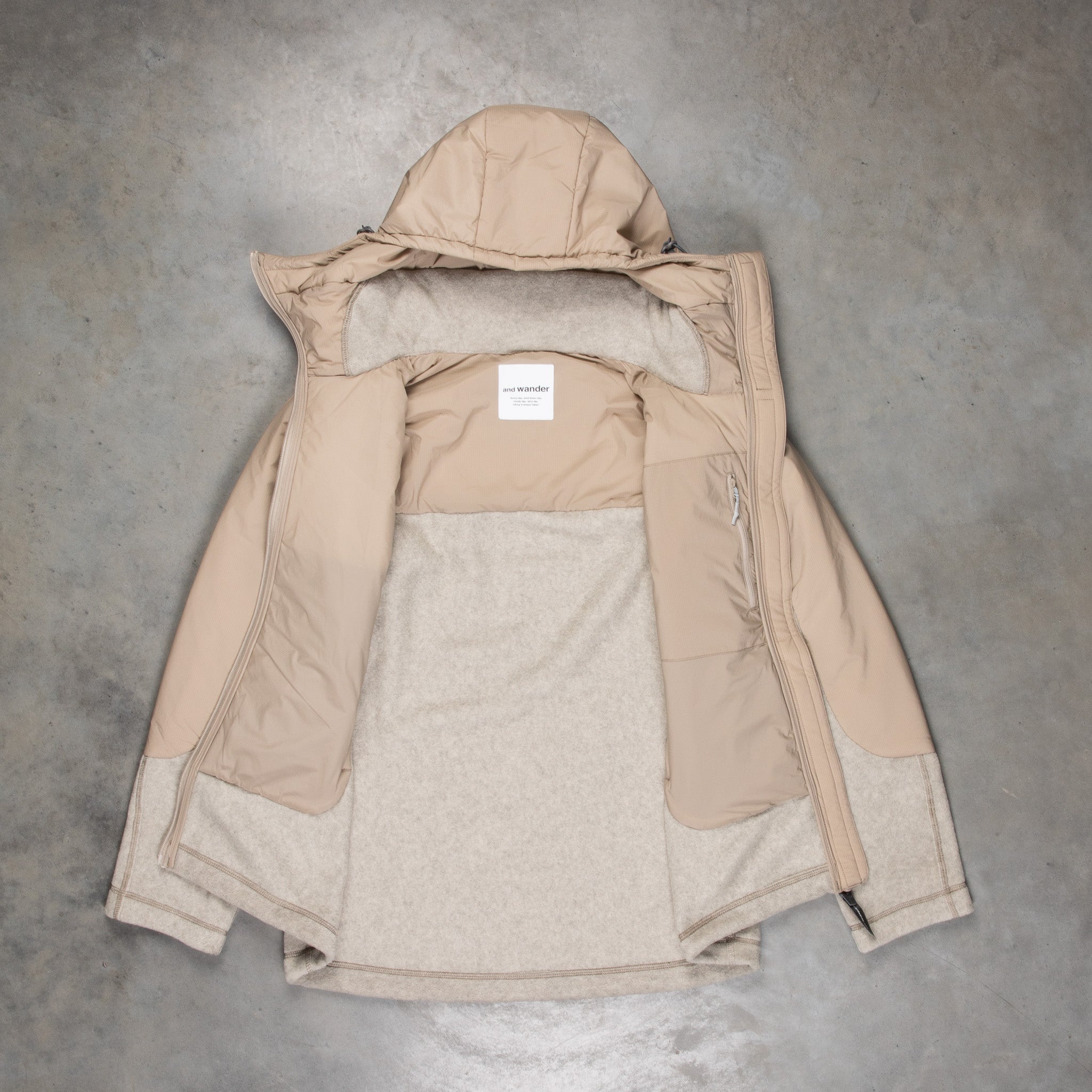 And Wander Top Fleece Jacket L.Beige