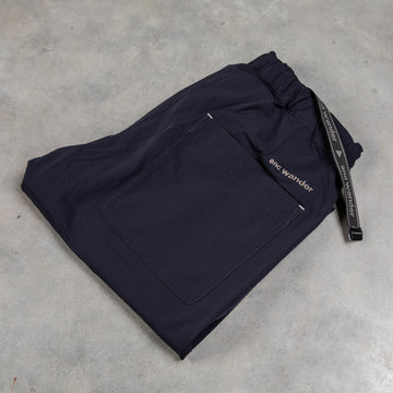 And Wander Light W Cloth Pants Navy