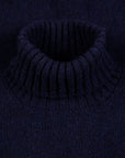 Laurence J. Smith Super Soft Seamless Roll Neck Pullover New Navy