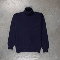 Laurence J. Smith Super Soft Seamless Roll Neck Pullover New Navy
