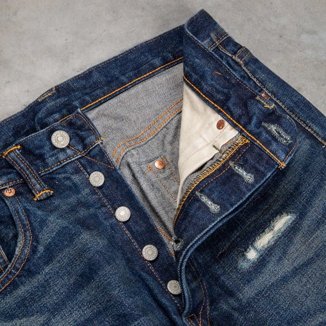 RRL Straight Fit Denim Hawley Wash