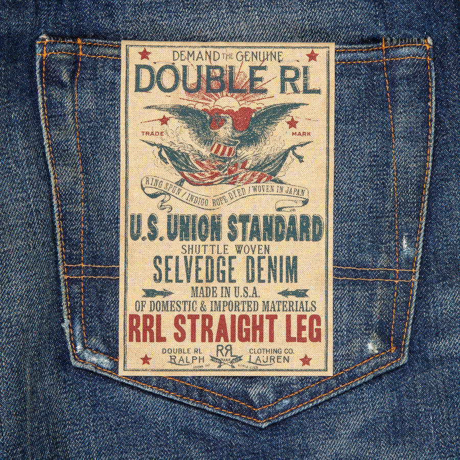RRL Straight Fit Denim Hawley Wash