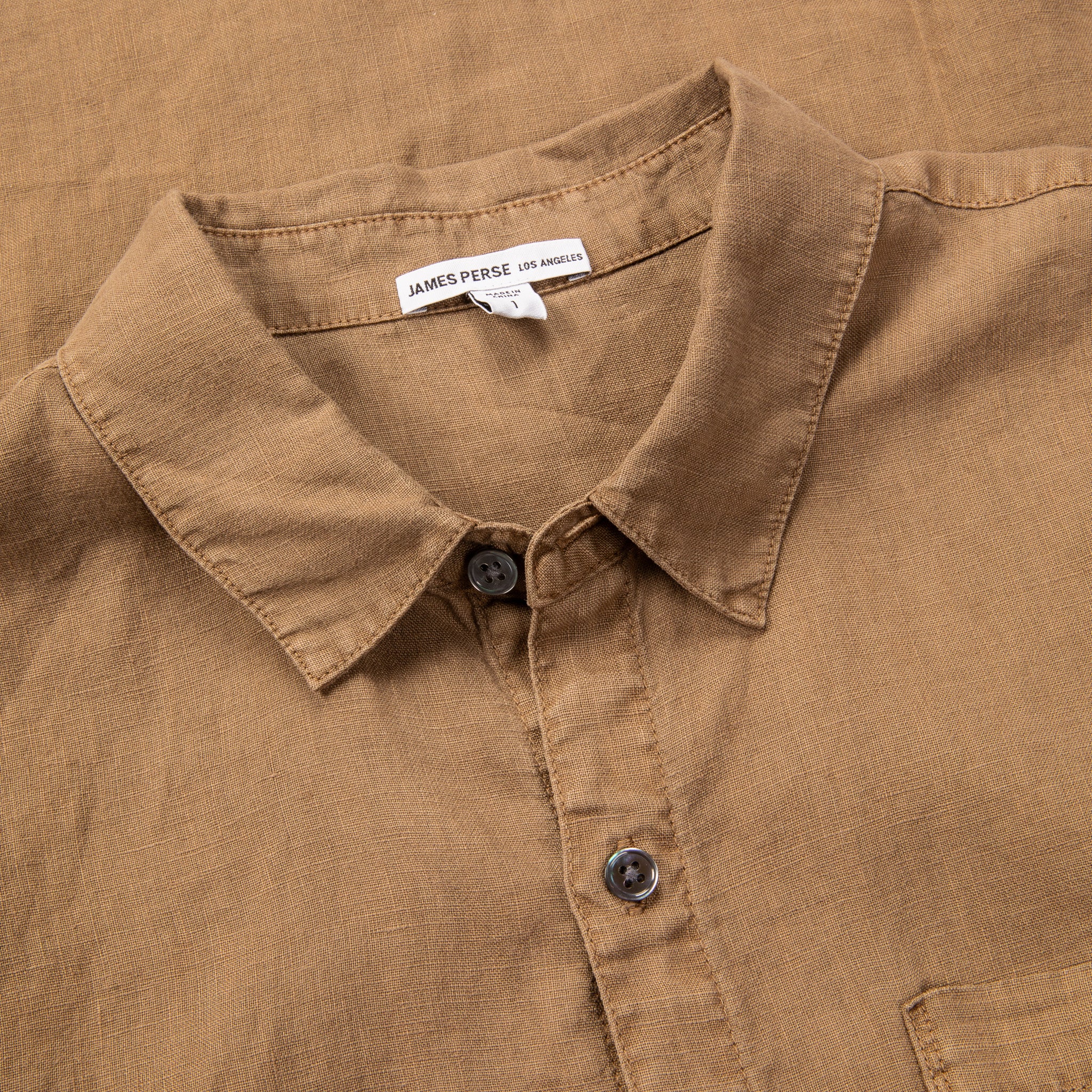 James Perse Classic Linen shirt Cashew