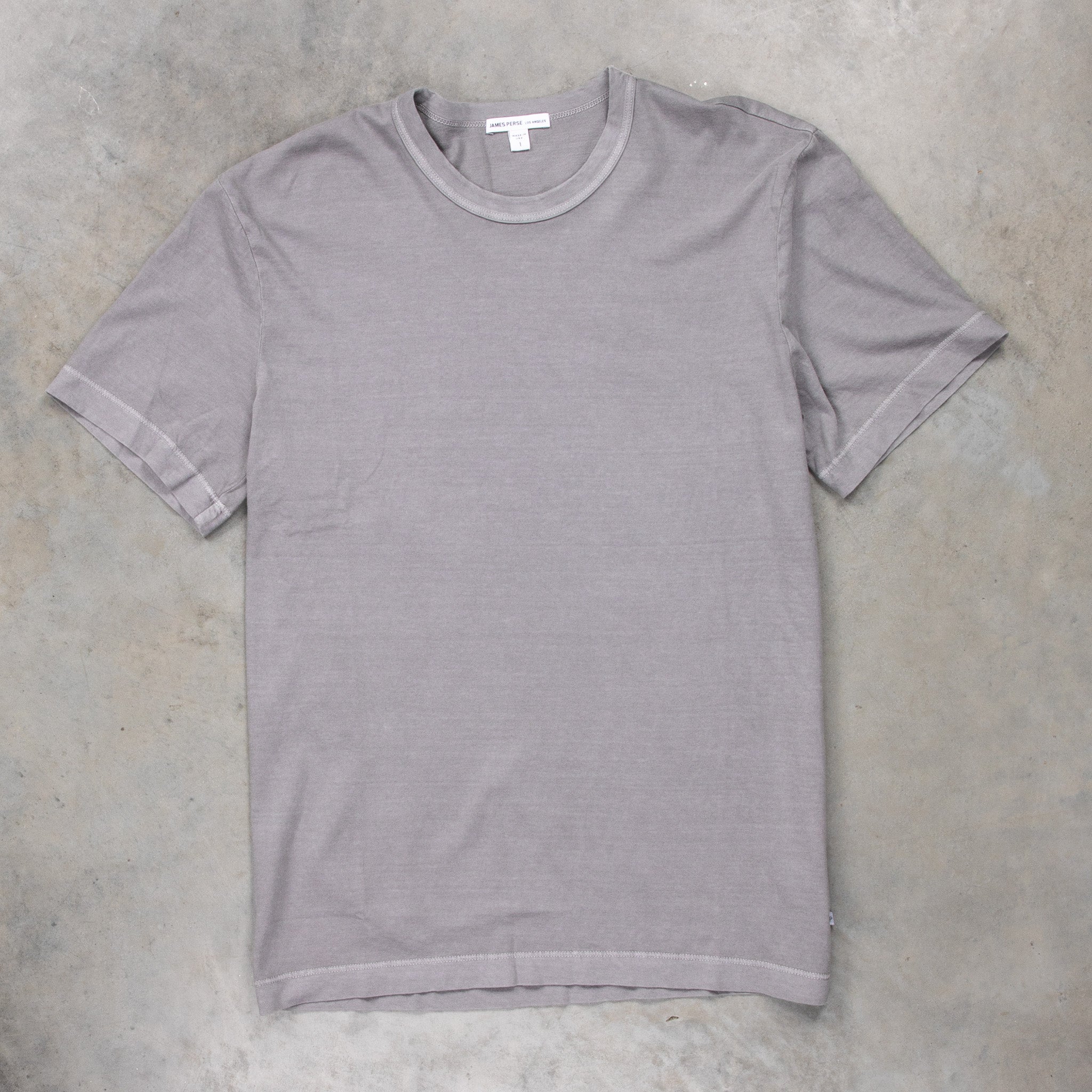 James Perse Crew Neck Tee Silver Grey