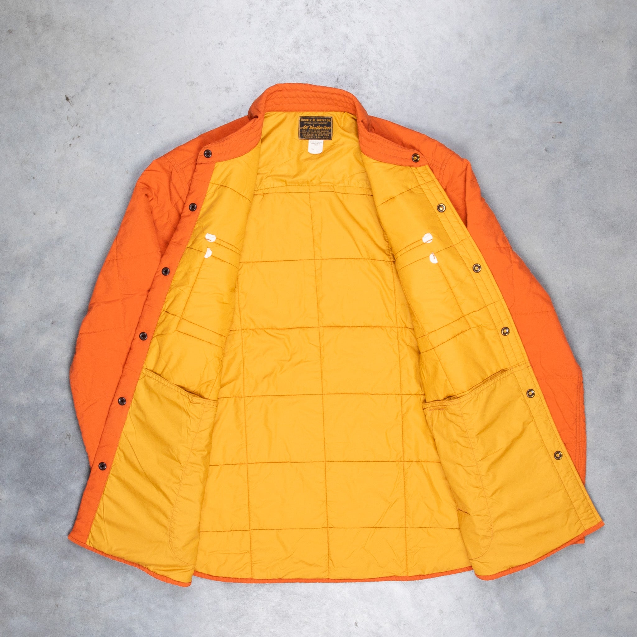 RRL Mountaineer Quilted Shirt Outdoor Orange – Frans Boone Store