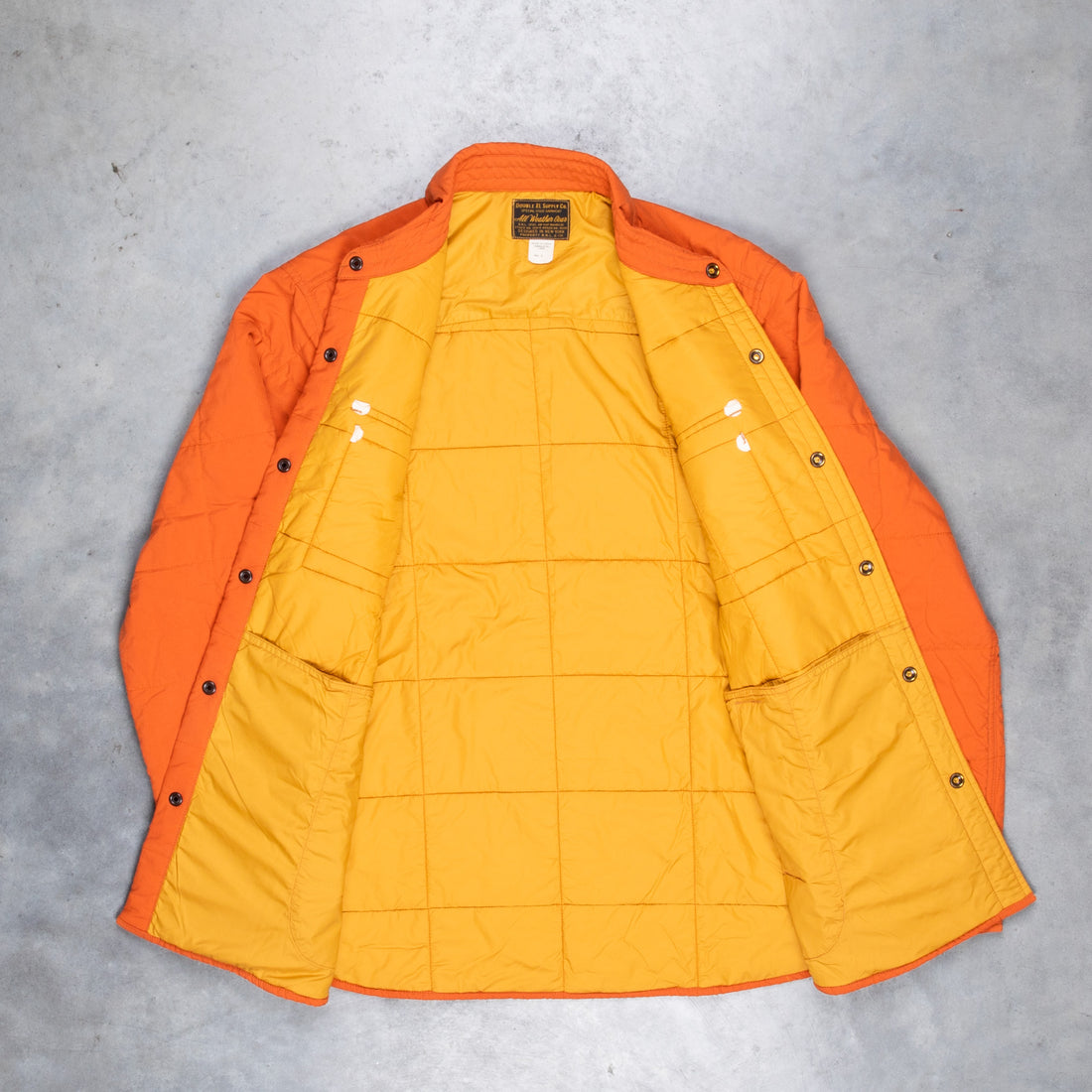 RRL Mountaineer Quilted Shirt Outdoor Orange