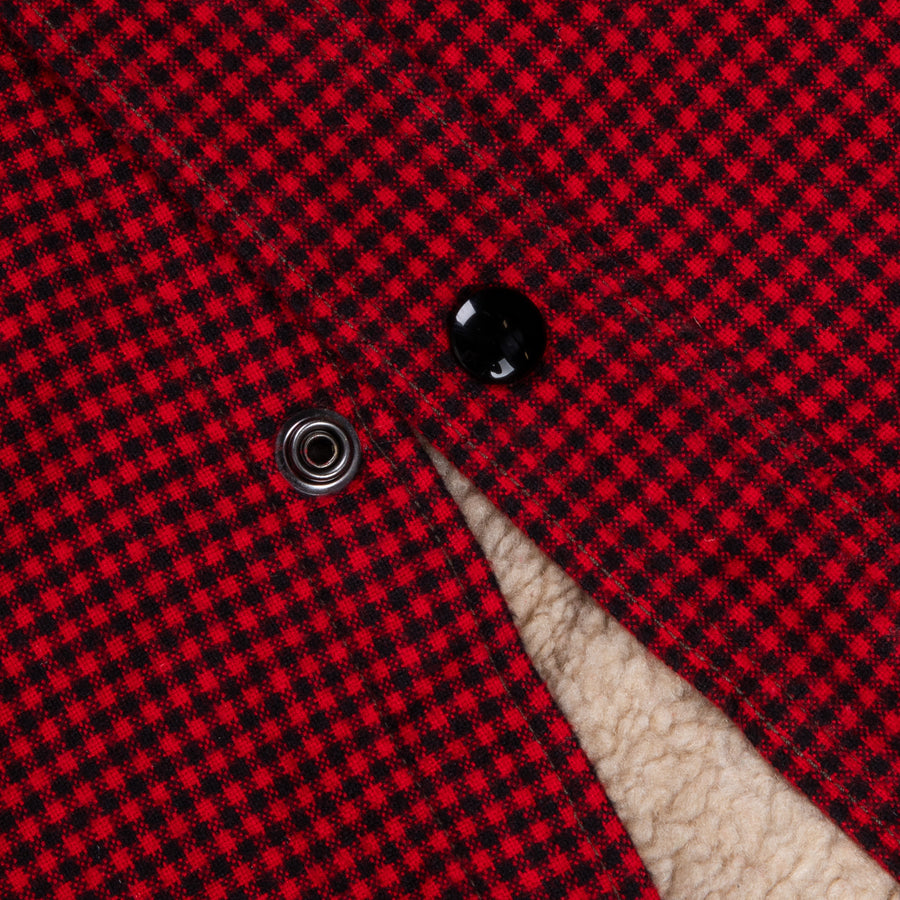 RRL Vermont Fleece Lined Shirt RL-663 Check Red Black