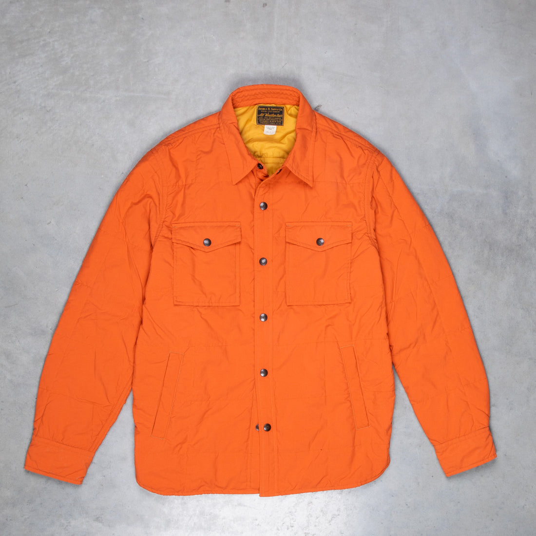 RRL Mountaineer Quilted Shirt Outdoor Orange