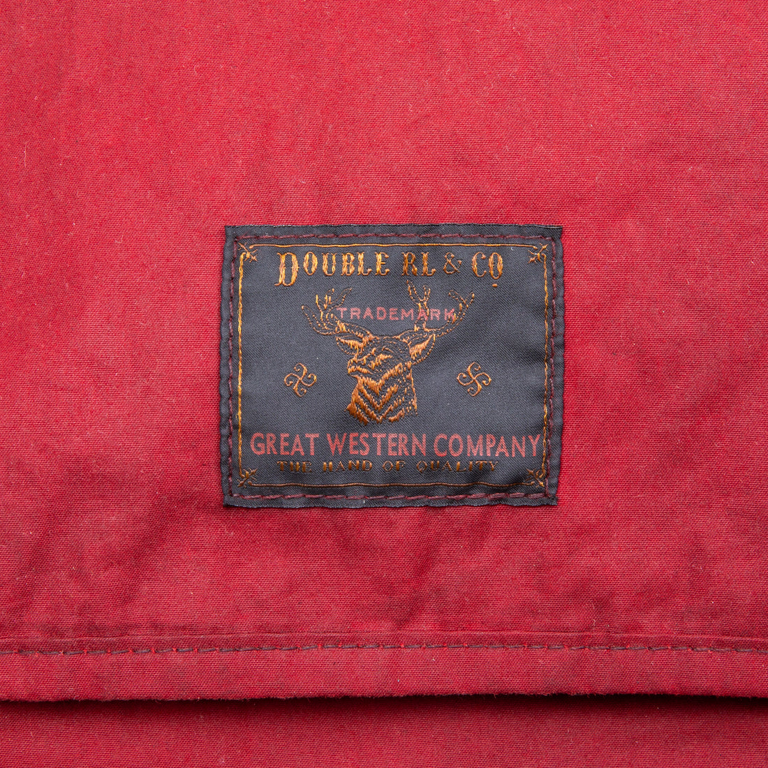 RRL Falcon Backpack Oil Cloth Red - Brown