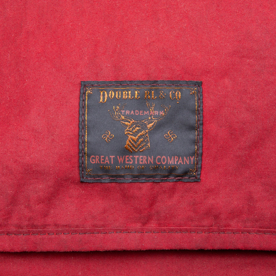 RRL Falcon Backpack Oil Cloth Red - Brown