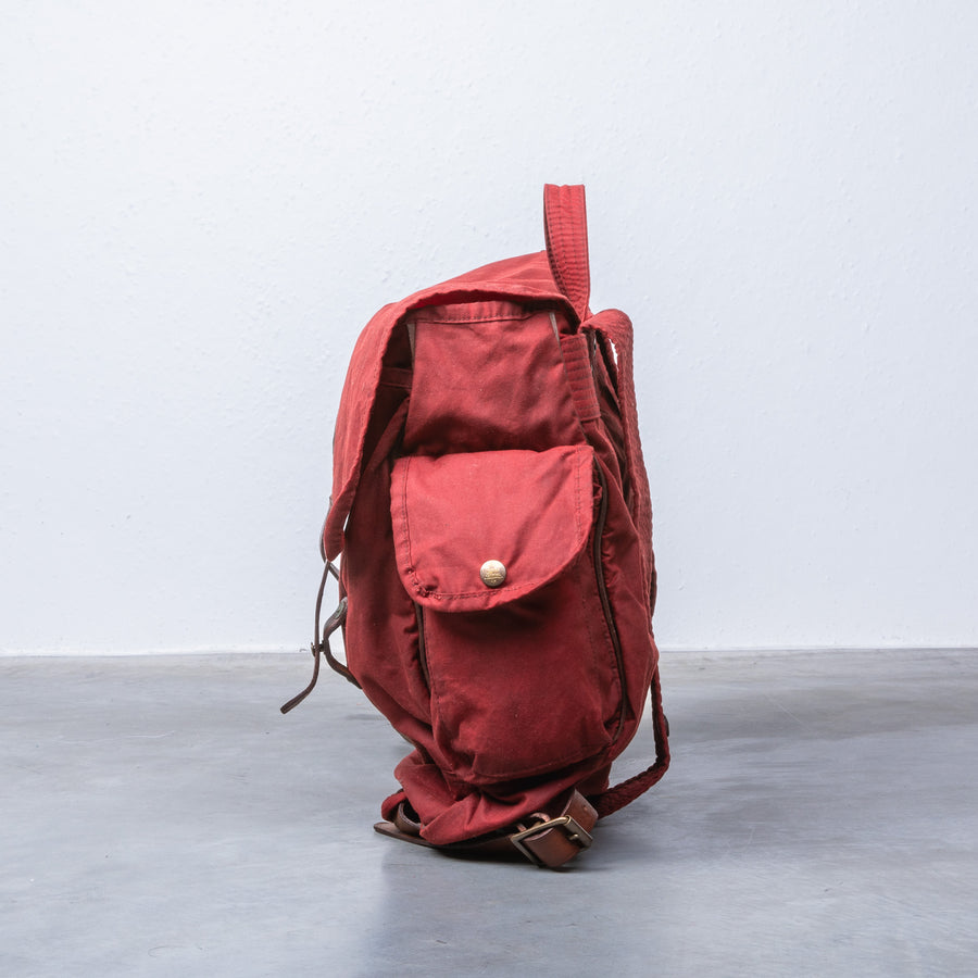 RRL Falcon Backpack Oil Cloth Red - Brown