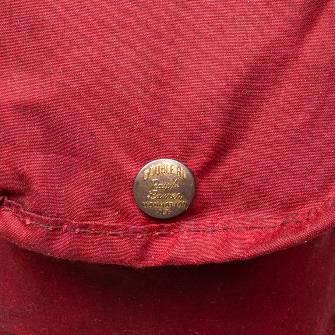RRL Falcon Backpack Oil Cloth Red - Brown