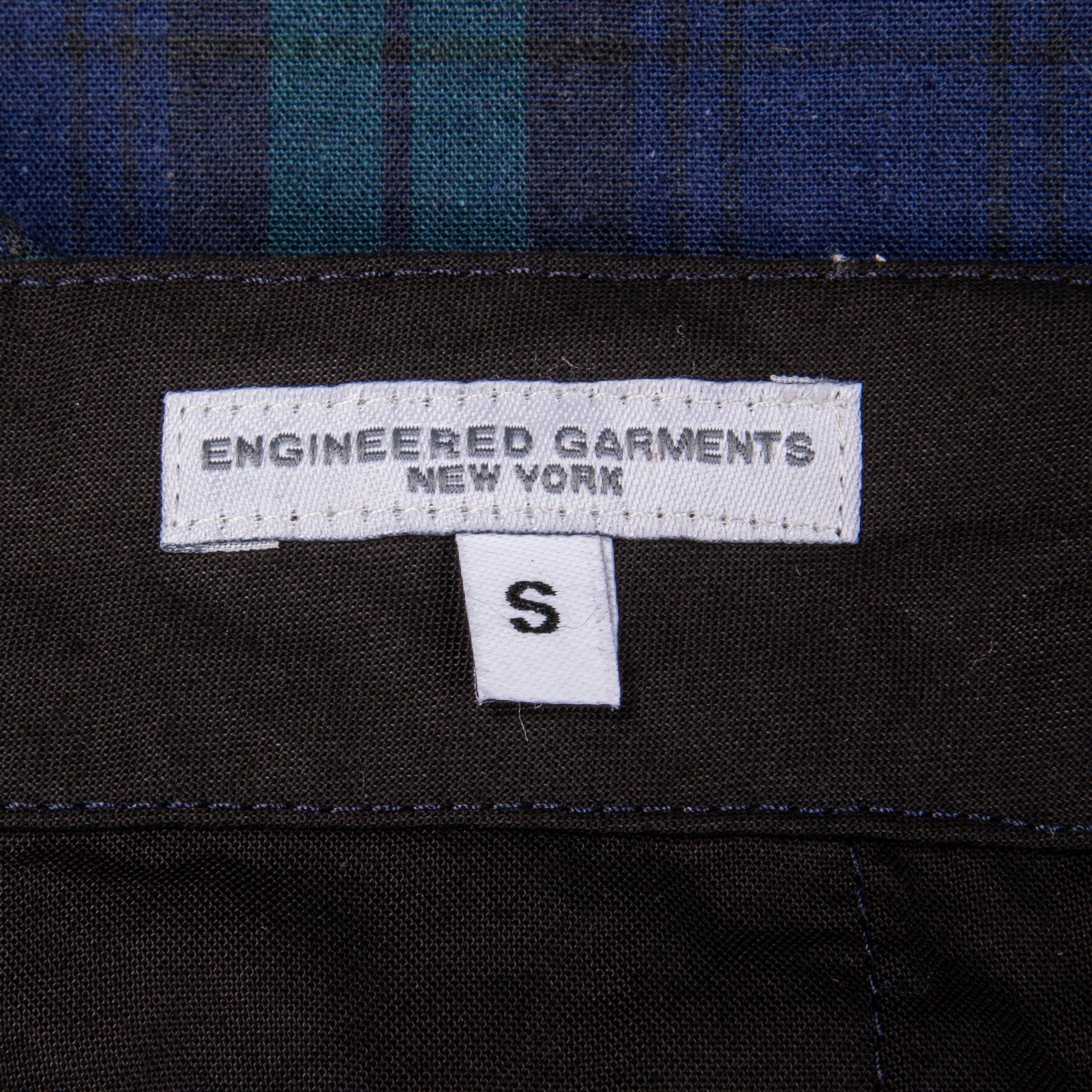 Engineered Garments Sunset Short Cotton Linen Black watch – Frans