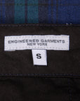 Engineered Garments Sunset Short Cotton Linen Black watch