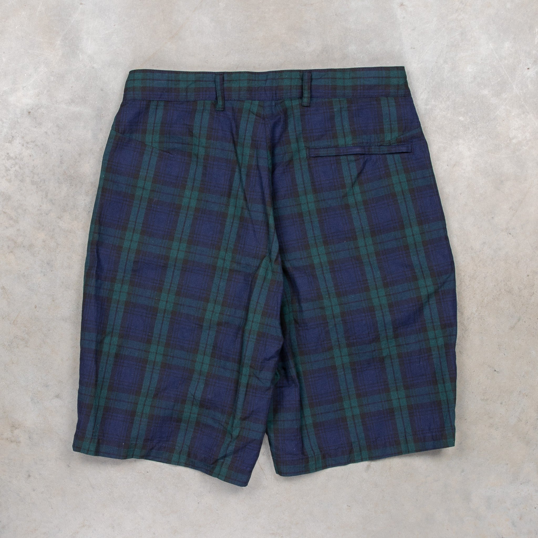 Engineered Garments Sunset Short Cotton Linen Black watch