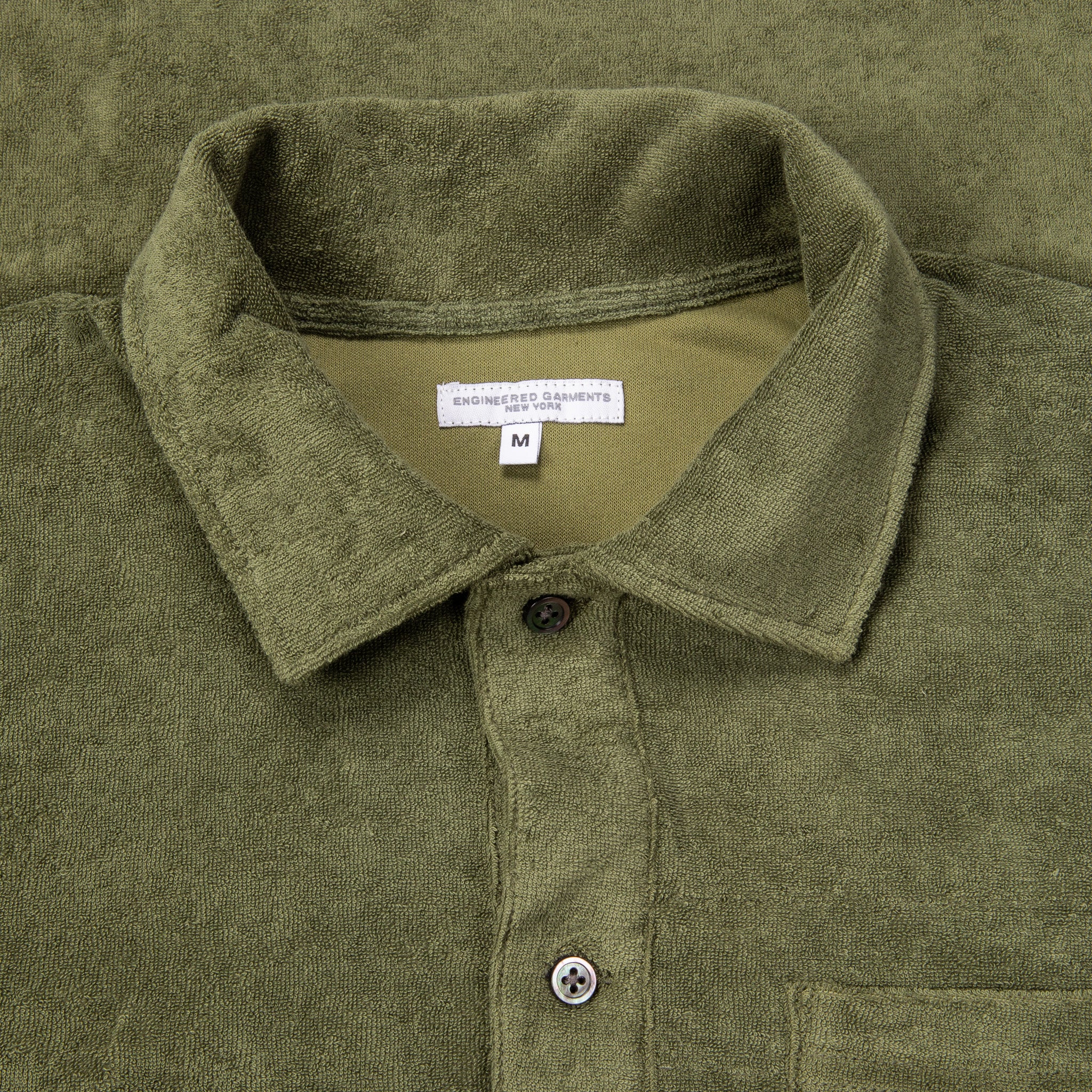 Engineered Garments Polo CP Velour Olive – Frans Boone Store