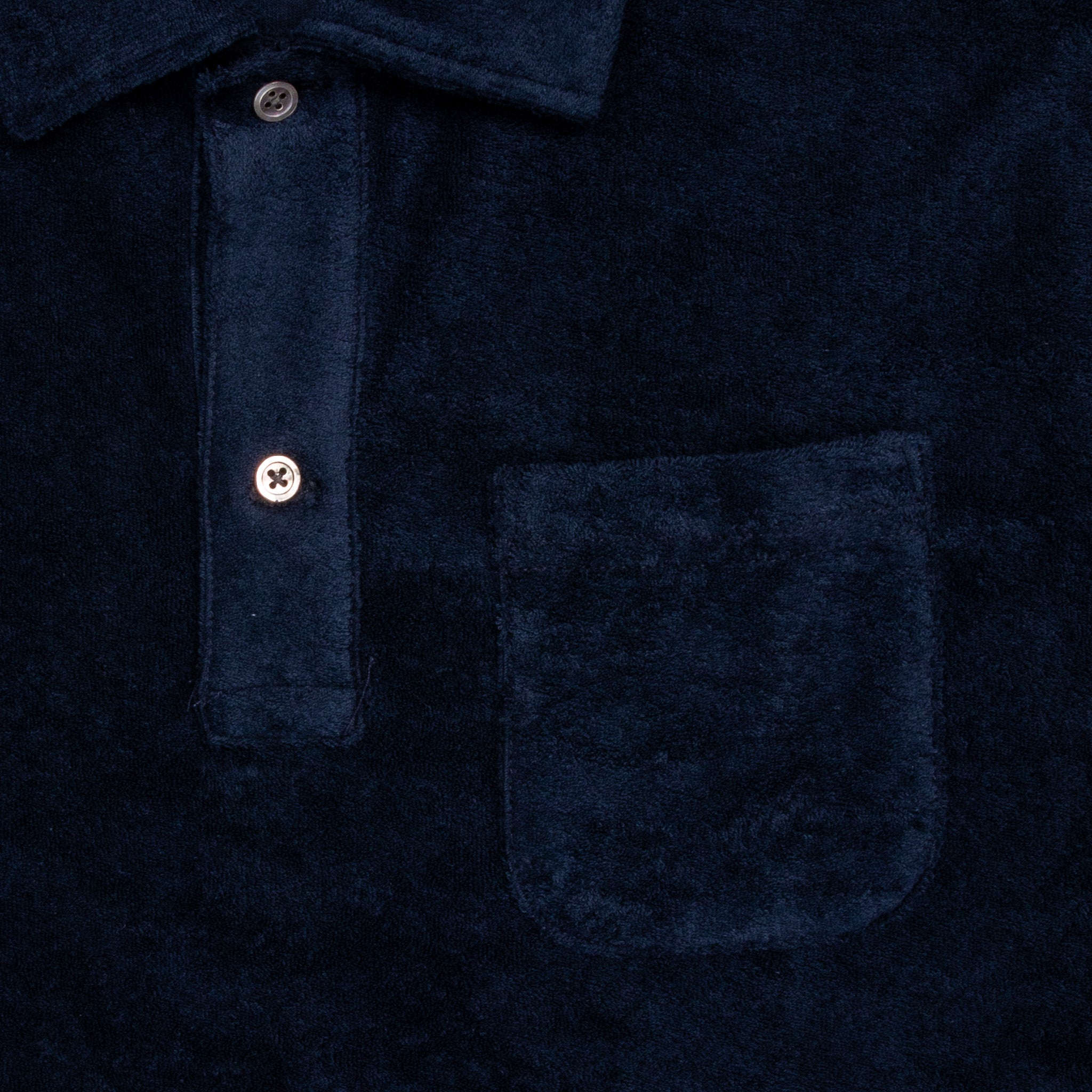Engineered Garments Polo CP Velour Navy – Frans Boone Store