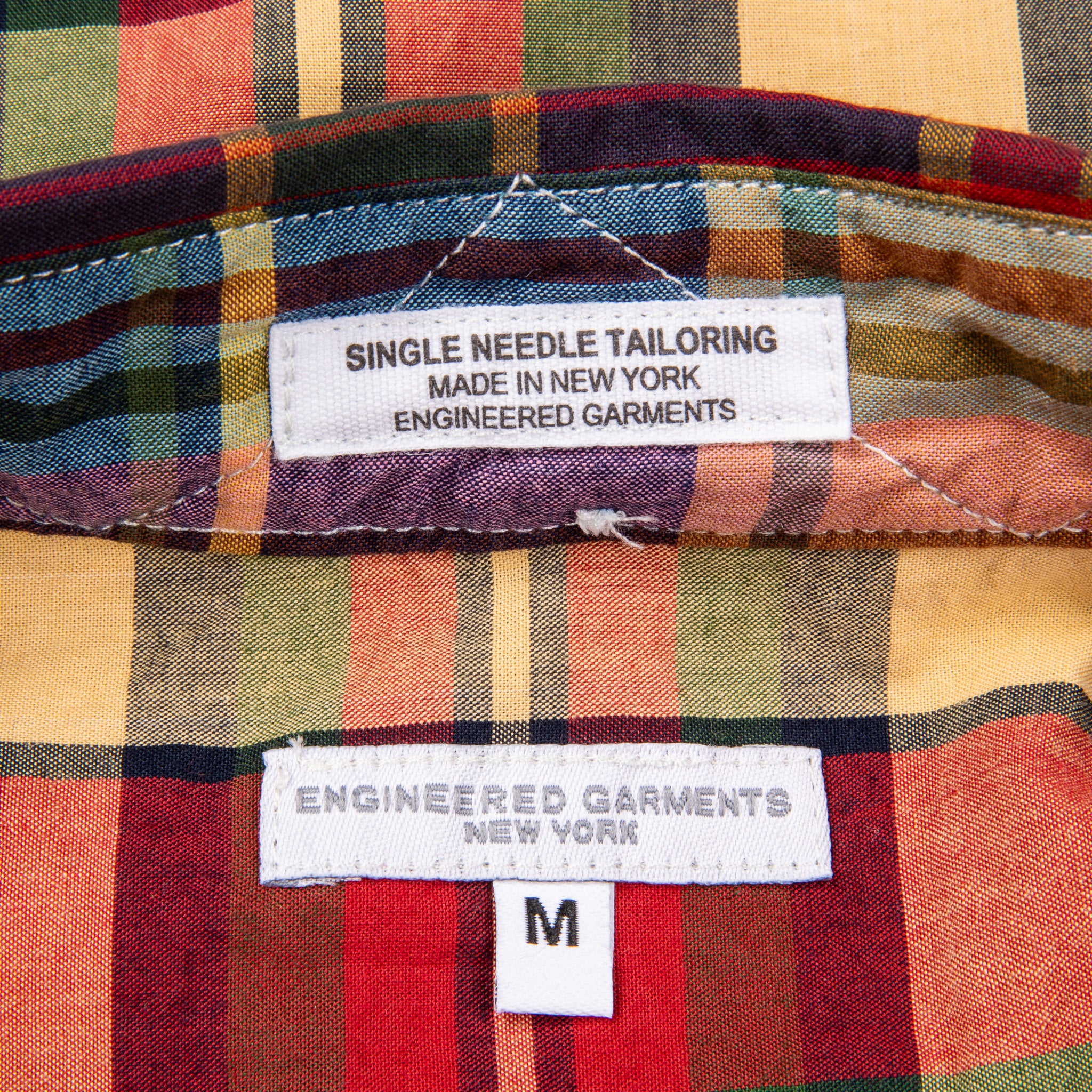 Engineered Garments Popover BD Shirt Red Khaki Plaid – Frans Boone