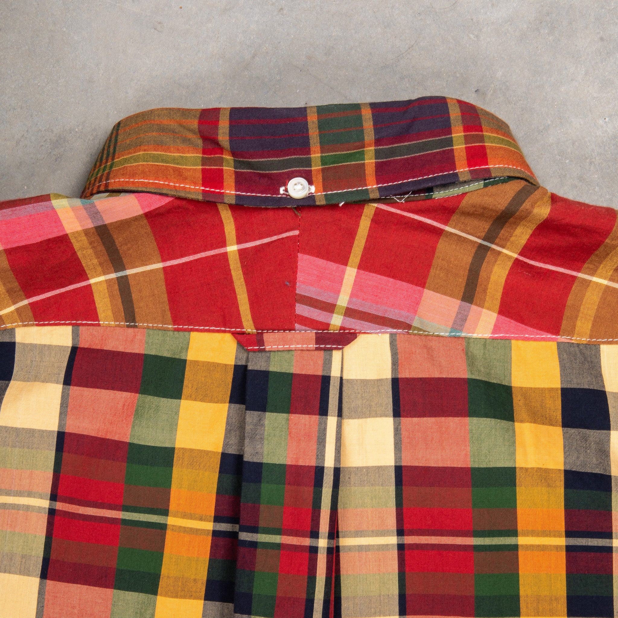 Engineered Garments Popover BD Shirt Red Khaki Plaid – Frans Boone