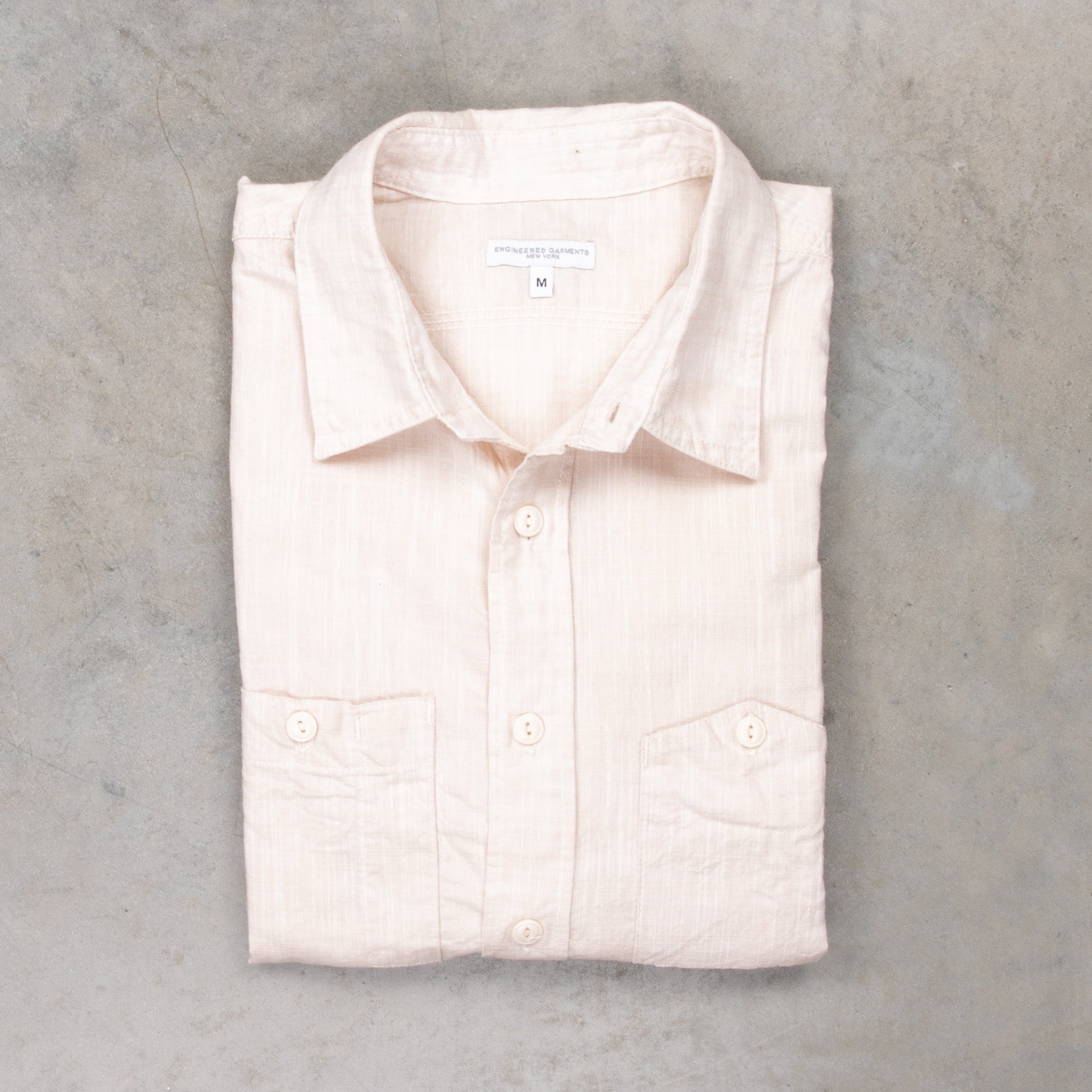 Engineered Garments Work Shirt Cotton Slab Beige – Frans