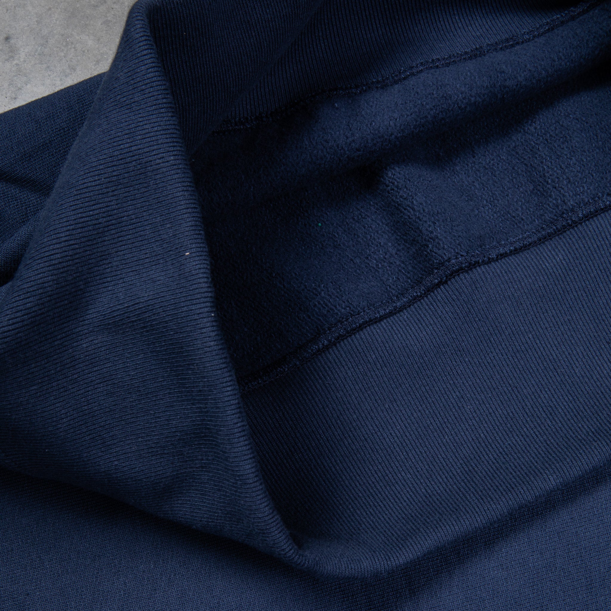 The Real McCoy&#39;s Heavyweight Hooded Sweatshirt Navy