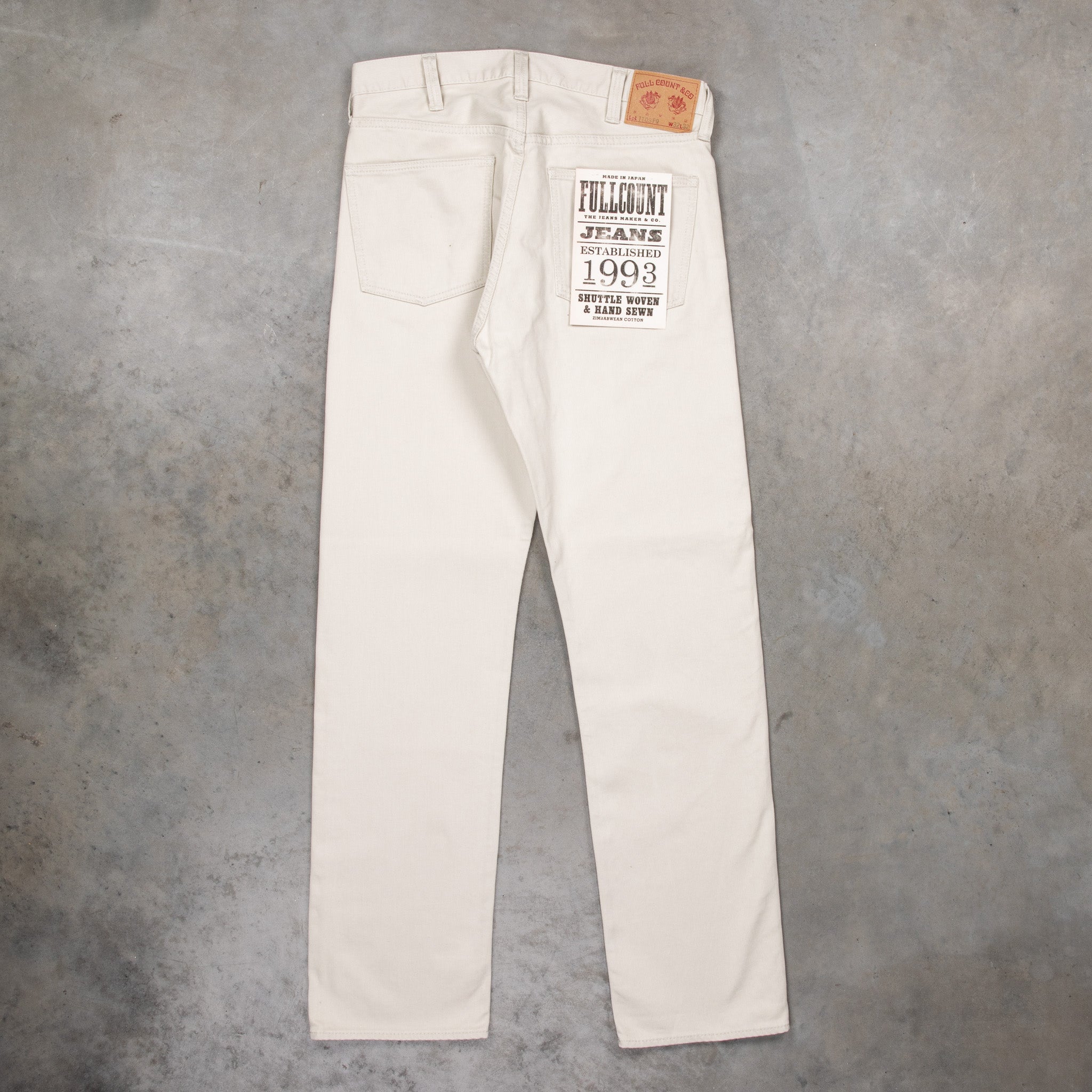 Fullcount 1103 Clean Straight Pique Ecru – Frans Boone Store