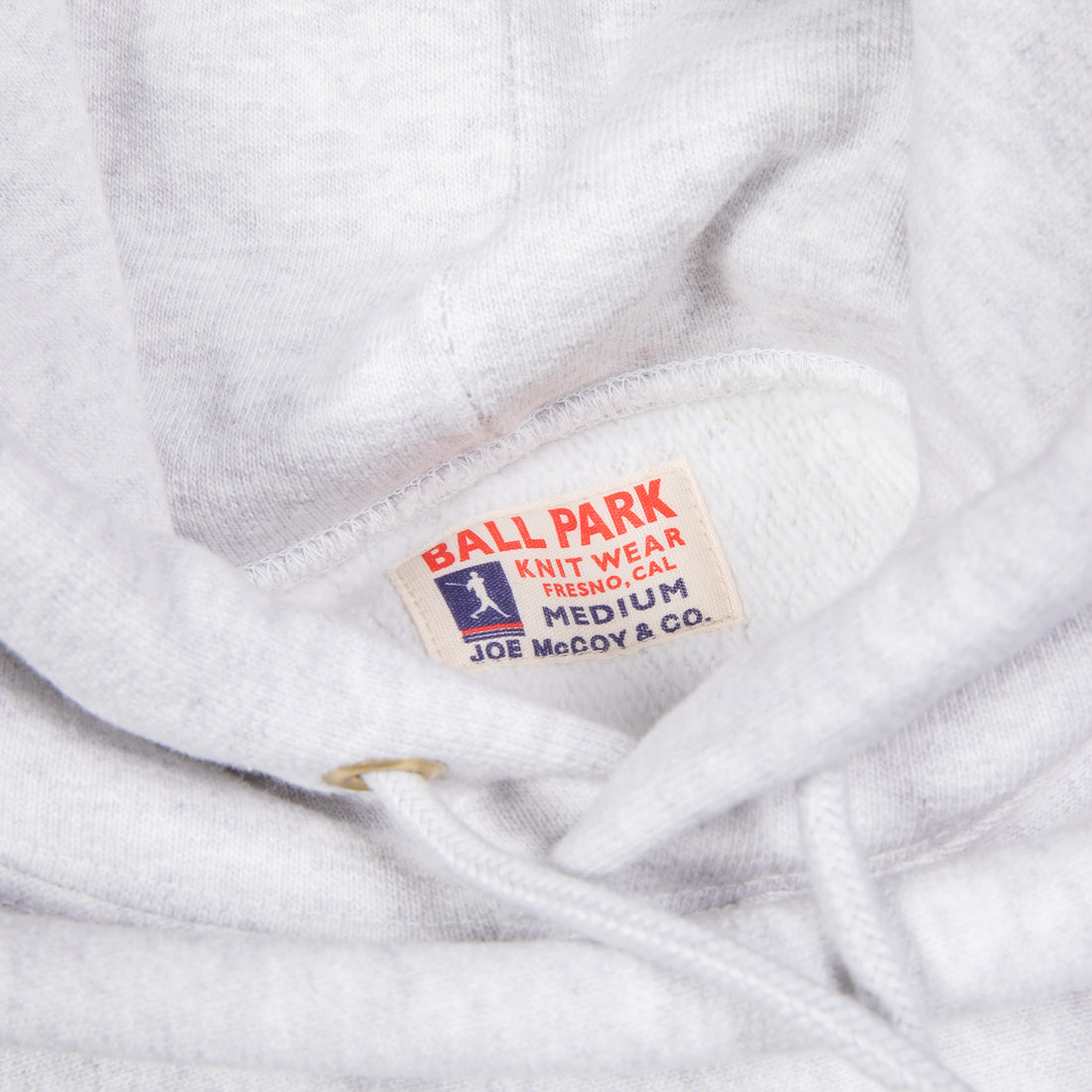 The Real McCoy's Heavyweight Hooded Sweatshirt Silver