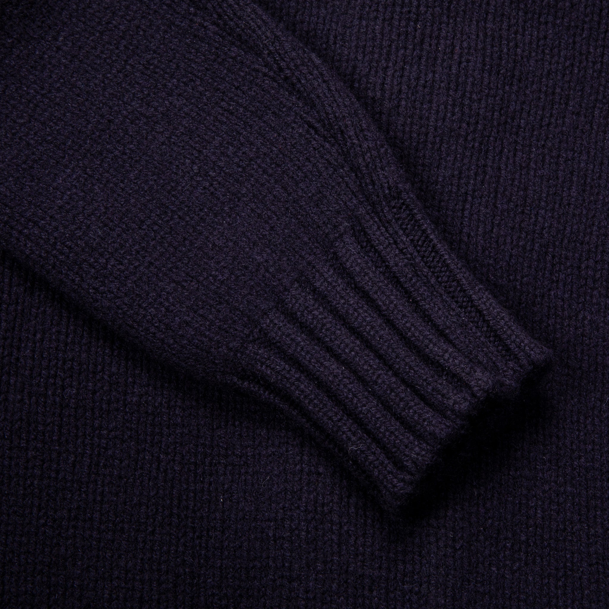 William Lockie x Frans Boone Alain Shawl Cardigan Lambswool Navy