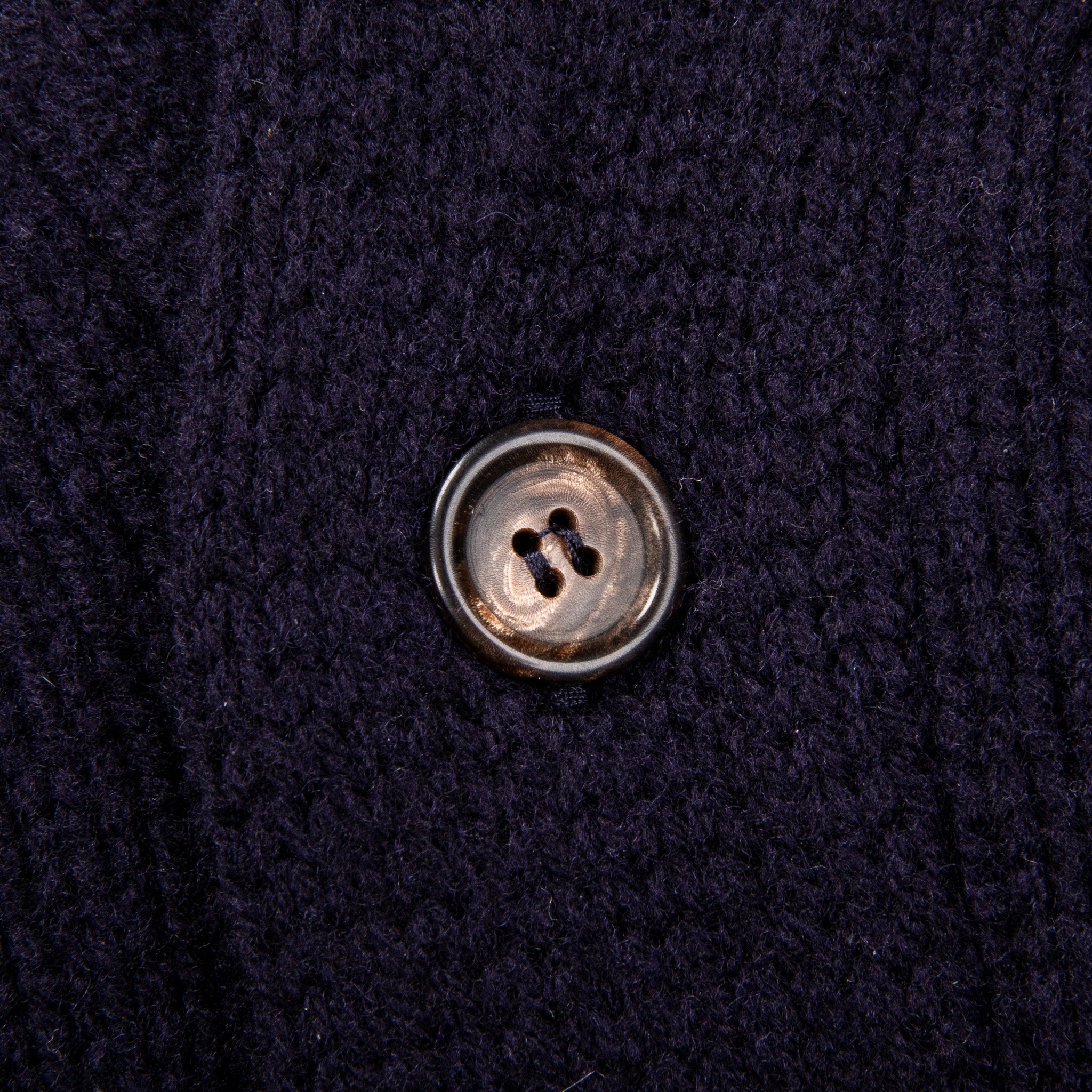 William Lockie x Frans Boone Alain Shawl Cardigan Lambswool Navy