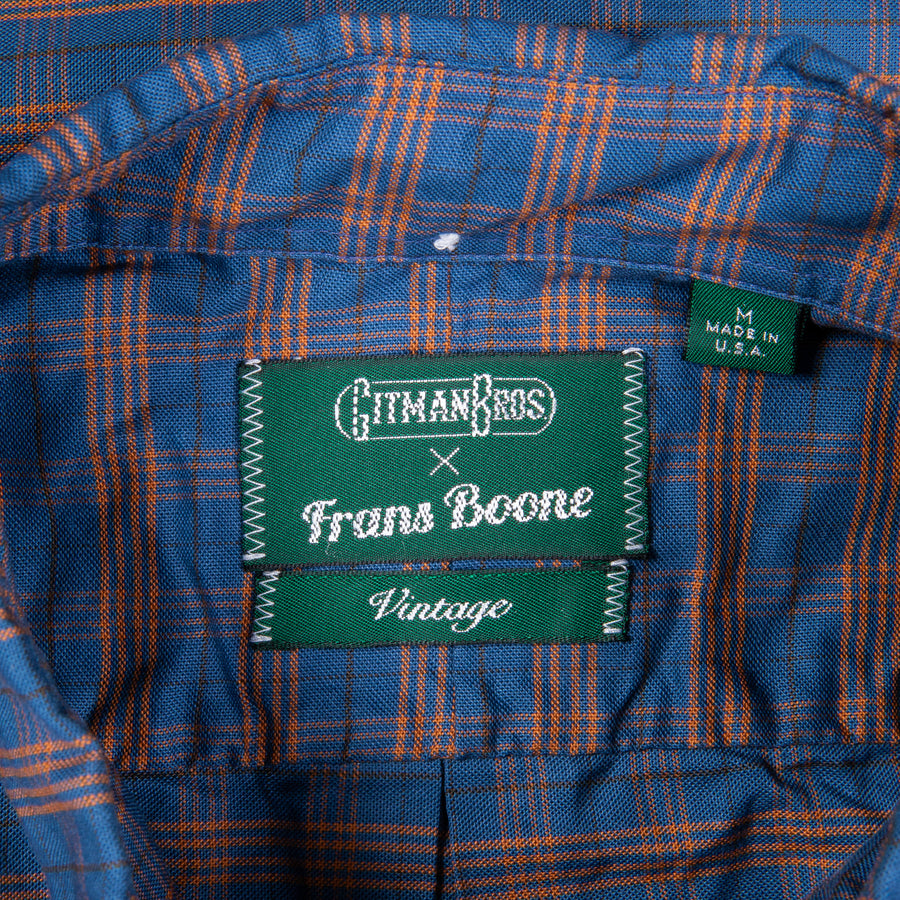 Gitman Vintage x Frans Boone Oxford Check Denim Orange - Buck