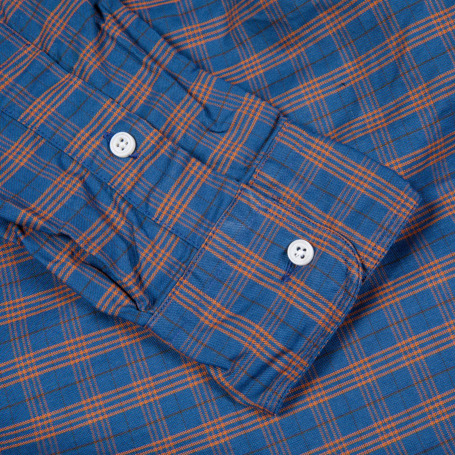 Gitman Vintage x Frans Boone Oxford Check Denim Orange - Buck