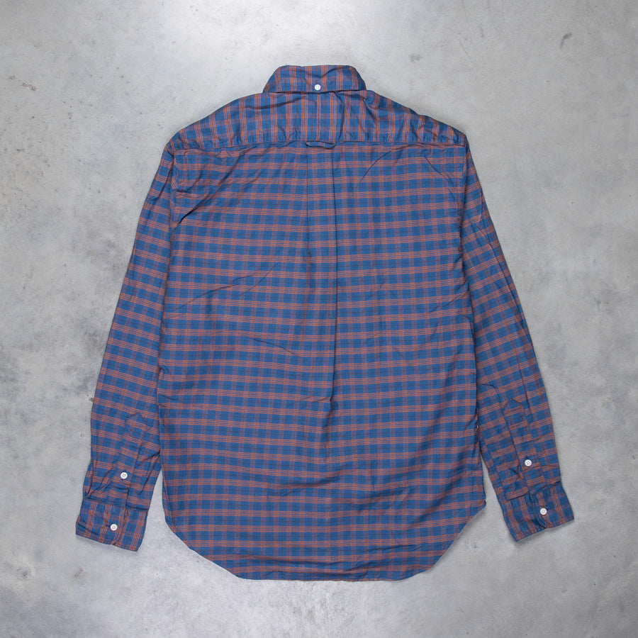Gitman Vintage x Frans Boone Oxford Check Denim Orange - Buck