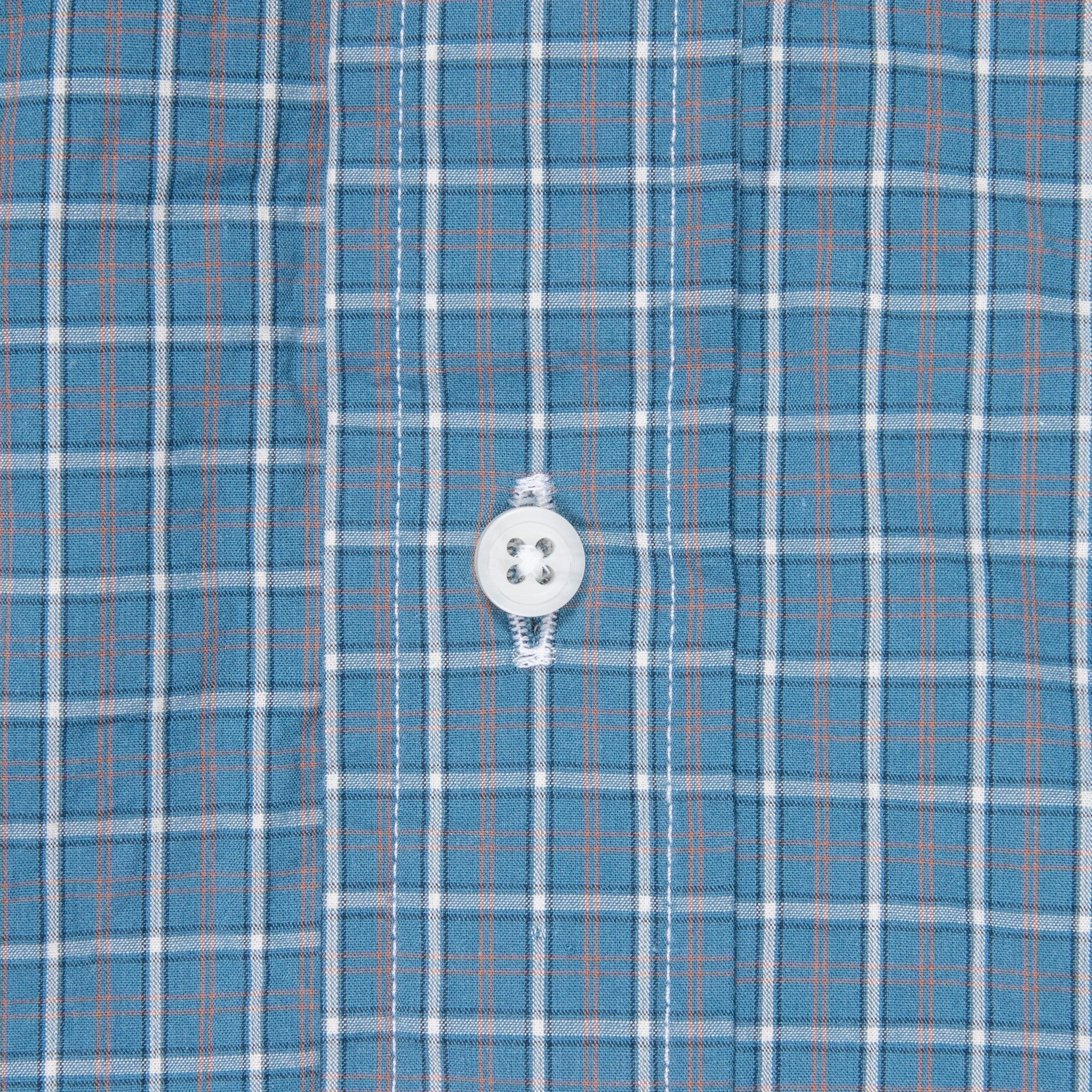 Gitman Vintage x Frans Boone Poplin Check Teal Russet White - Chad