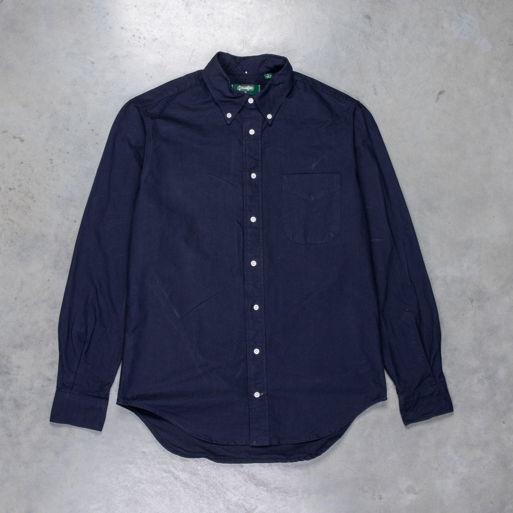 Gitman Vintage X Frans Boone Overdyed Navy Oxford - Lee