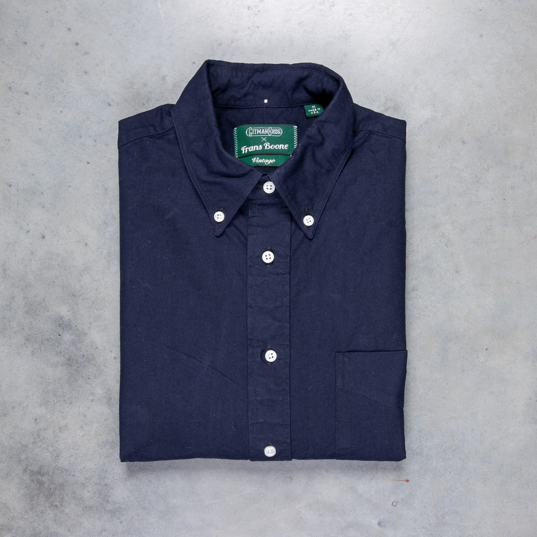 Gitman Vintage X Frans Boone Overdyed Navy Oxford - Lee