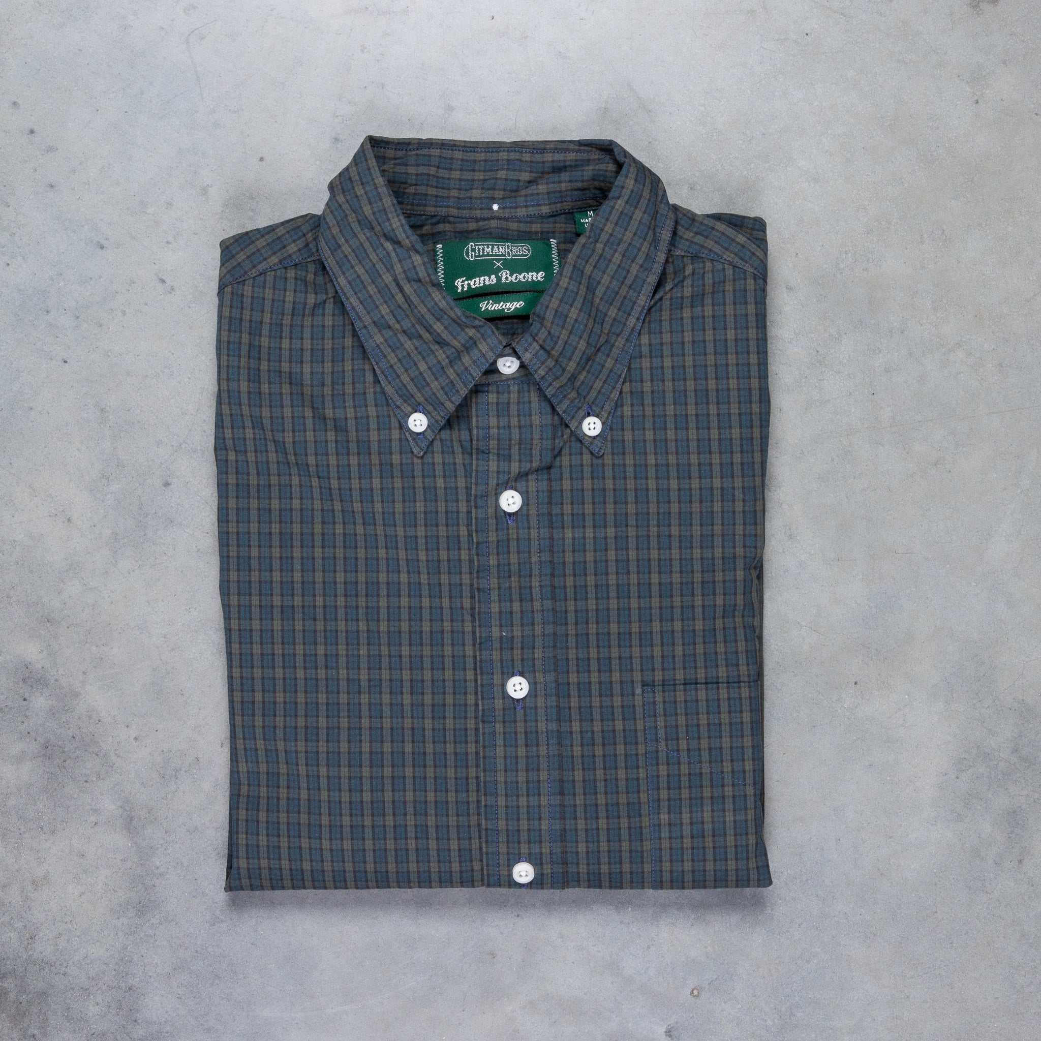 Gitman Vintage x Frans Boone Poplin Faded Blackwatch - Oliver