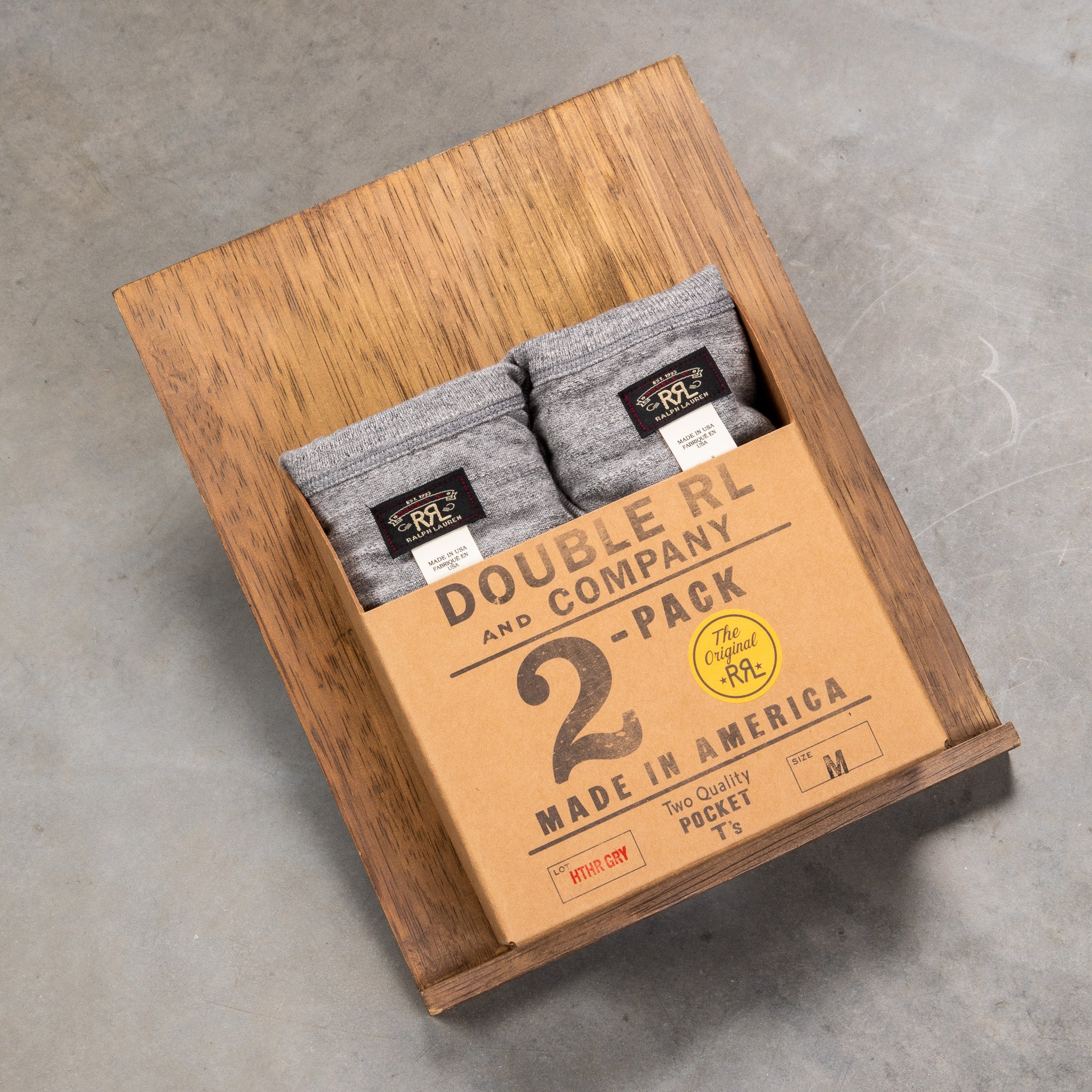 RRL 2-Pack Pocket T-Shirts Heather Grey – Frans Boone Store