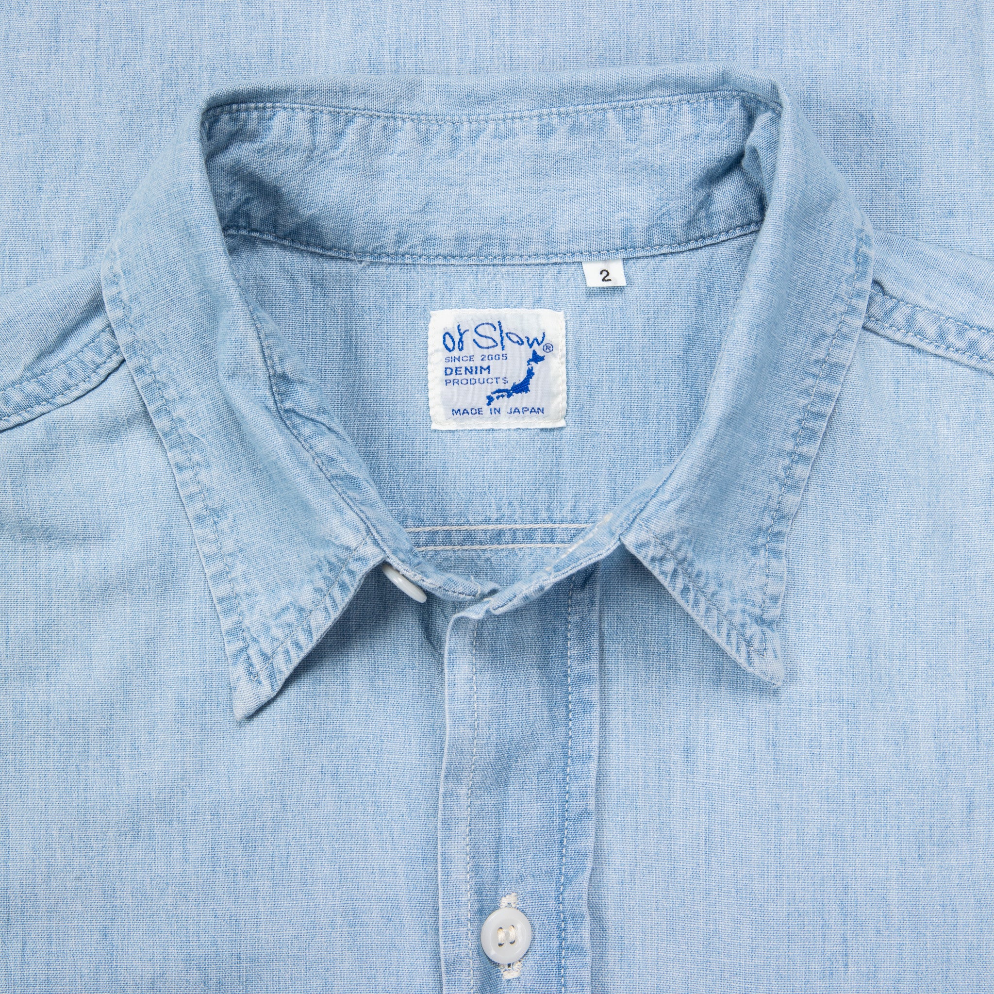 Orslow Bleached Chambray Work Shirt