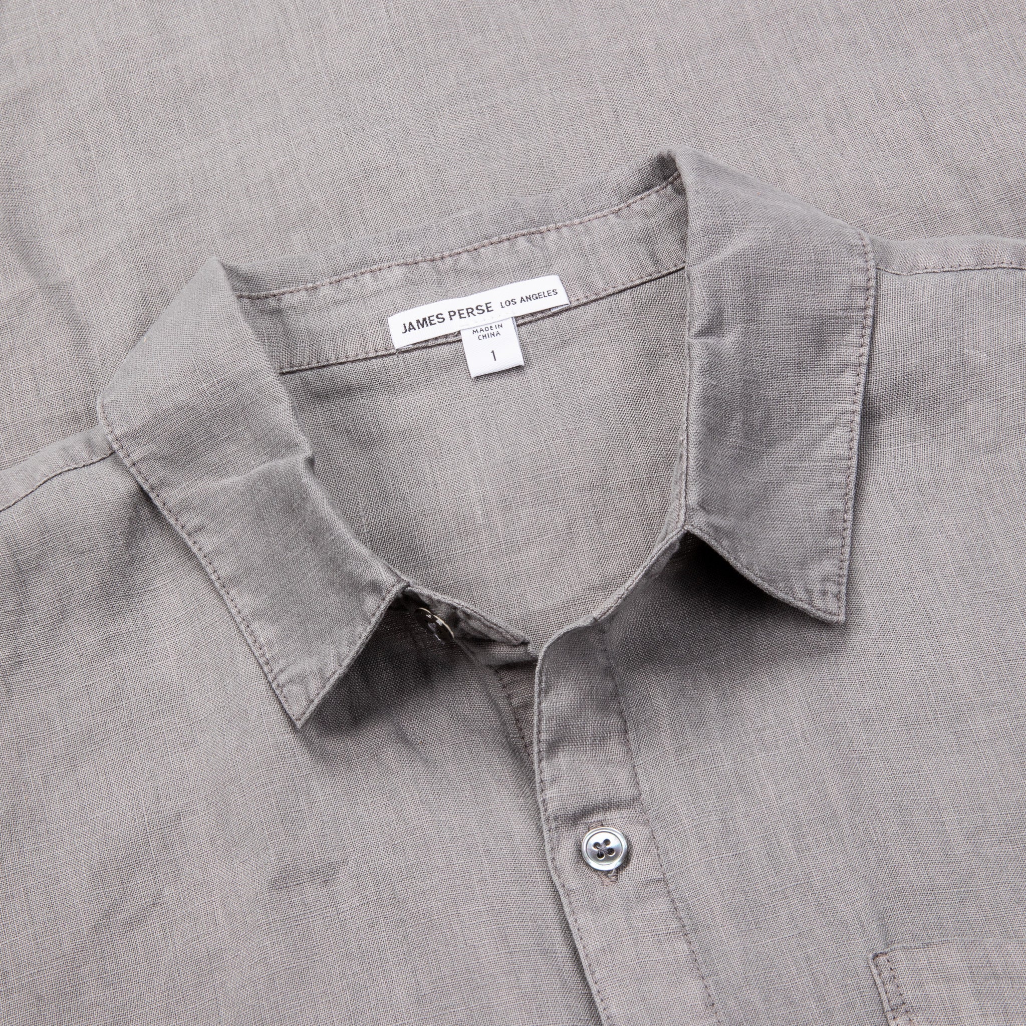 James Perse Classic Linen shirt Silver Grey